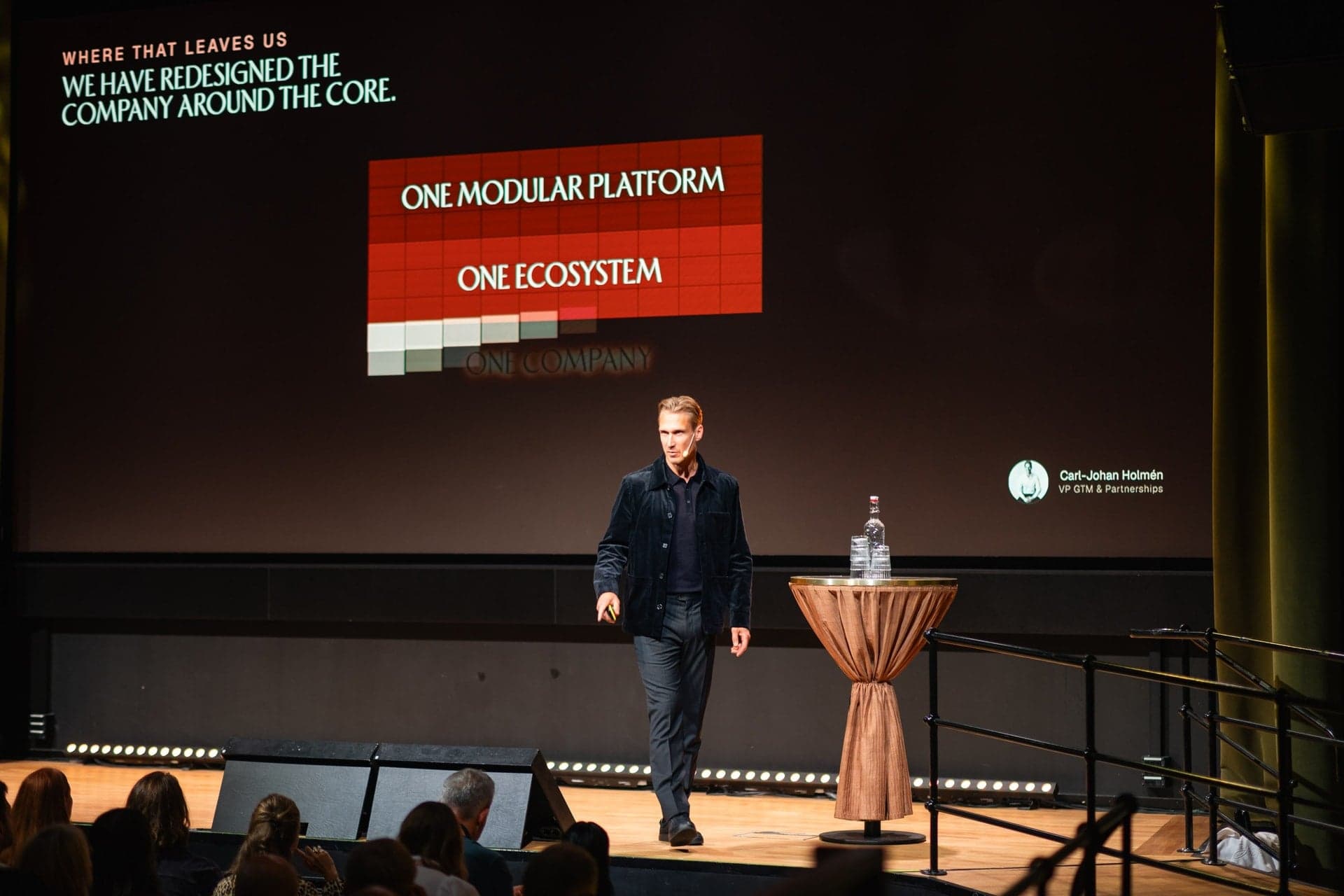 Carl-johan Holmén having a key note speach during VISIT Summit 2026. Talking about Agentic AI